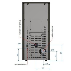 Estufa de pellets Ferlux Nerea 12 kW Marrón Vintage