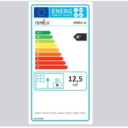 Estufa de pellets Ferlux Nerea 12 kW Marrón Vintage