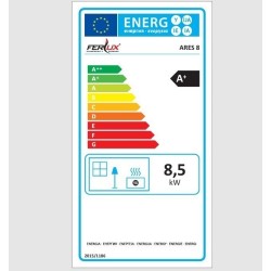 Ferlux Ares 8 kW Pellet Stove Pearl White