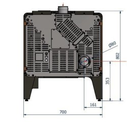 Ferlux Ares Estufa de Pellets 10 kW Marrón Vintage