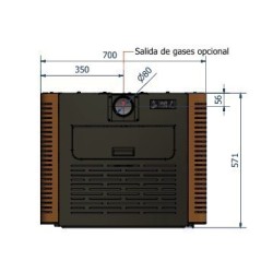 Ferlux Ares Stufa a Pellet 10 kW Vintage Marrone