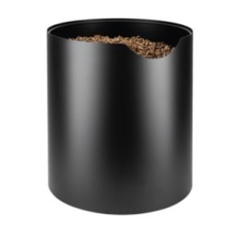 Tanque de armazenamento de pellets de madeira Fractio Design Dixneuf de aço e bambu