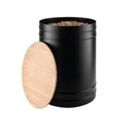 Réserve à Granules Bois Nevada Acier et bambou Dixneuf Design