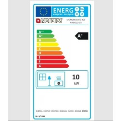 Inserto de madera La Nordica Ángulo Recto Monobloque 800 DX 10kW Negro
