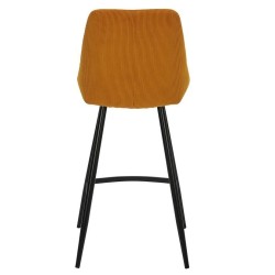 Set of 2 Ari KosyForma Yellow Velvet and Metal Worktop Chairs