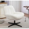 Ena Fabric Poltrona Girevole Bianca VeryForma