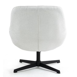 Ena Fabric Poltrona Girevole Bianca VeryForma