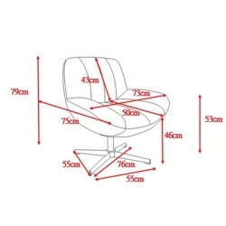 Ena Swivel Fabric Ena Armchair VeryForma