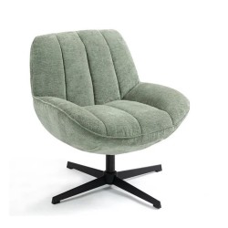 Ena Poltrona Girevole in Tessuto Verde VeryForma