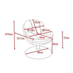 Swivel Chair Top Rust Velvet Fabric VeryForma