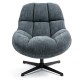 Fauteuil Pivotant Molo tissu Bleu VeryForma