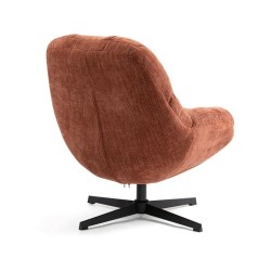 Fauteuil Pivotant Molo tissu terracotta VeryForma