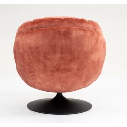Fauteuil pivotant Top tissu velours rose poudré VeryForma