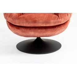 VeryForma Powder Pink Velvet Top Swivel Chair