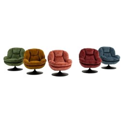 Fauteuil pivotant Top tissu velours rose poudré VeryForma