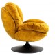 Swivel armchair Top velvet fabric Ochre VeryForma