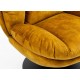 Swivel armchair Top velvet fabric Ochre VeryForma