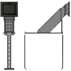Silo da incasso per inserto pellet Escalor nero