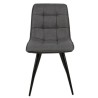 Lot de 4 Chaises Repas Lize tissu gris foncé Pieds métal VeryForma