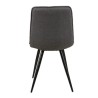 Lot de 4 Chaises Repas Lize tissu gris foncé Pieds métal VeryForma