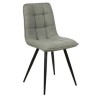 Set de 4 sillas de comedor Lize Green Fabric Patas metálicas VeryForma