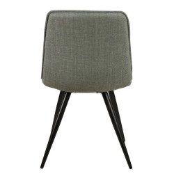 Set de 4 sillas de comedor Lize Green Fabric Patas metálicas VeryForma