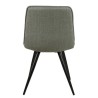 Set of 4 Dining Chairs Lize Green Fabric Metal Legs VeryForma