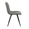 Set di 4 sedie da pranzo Lize tessuto verde gambe in metallo VeryForma