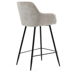 Lot de 2 Chaises Plan de Travail Ibis tissu chenille taupe VeryForma