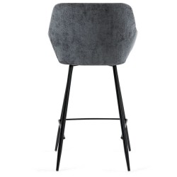 Conjunto de 2 cadeiras Ibis Worktop tecido chenille cinza VeryForma