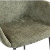 Conjunto de 2 sillas de comedor Ibis Khaki Tela chenilla patas metálicas VeryForma