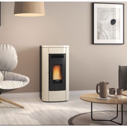 Fogão a pellets ventilado La Nordica Extraflame Klaudia 8kW Ivory