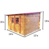 Casetta da giardino in legno Lavan 3,00x3,30 Habrita 10m2