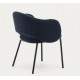 Set van 2 Aina stoelen in blauwe chenille stof en metaal VeryForma