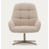 Fauteuil pivotant Aspe tissu  beige et métal VeryForma