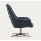 Aspe draaifauteuil blauwe stof en metaal VeryForma