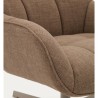 Fauteuil pivotant Aspe tissu marron clair et métal VeryForma