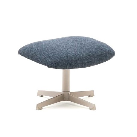 Footstool Aspe blue fabric and metal VeryForma