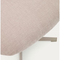 Reposapiés Aspe tela beige y metal VeryForma