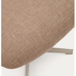 Repose-pieds Aspe tissu marron clair et métal VeryForma