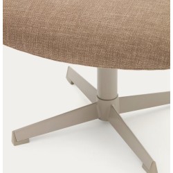 Repose-pieds Aspe tissu marron clair et métal VeryForma