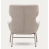 Fauteuil Lina en tissu chenille beige et acier VeryForma