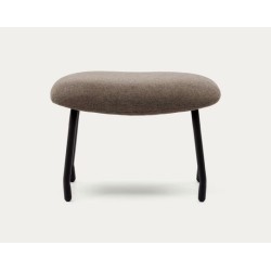 VeryForma Light Brown Fabric and Metal Aspe Footstool