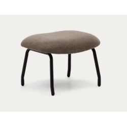 VeryForma Light Brown Fabric and Metal Aspe Footstool