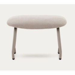 Lina footstool beige chenille fabric and VeryForma
