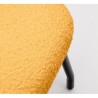 Repose-pieds Lina tissu bouclette moutarde et métal VeryForma