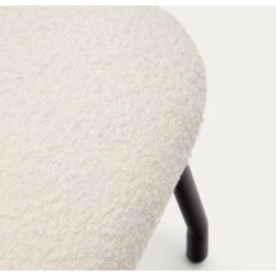 Lina Fußhocker aus weißem Frottee und VeryForma