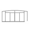 Abri de Piscine Isma haut Abrilios télescopique pour piscine 600x400