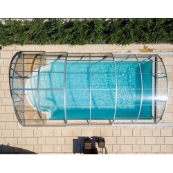 Cubierta de piscina Zen Mid-Top Abrilios Telescópica para Piscina 600x300