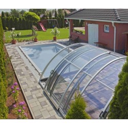 Cubierta de piscina Zen Mid-Top Abrilios Telescópica para Piscina 600x300